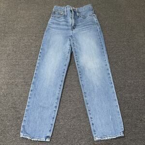 Madewell Classic Straight Jeans Womens 23 Blue Denim Light Wash Minimalist
